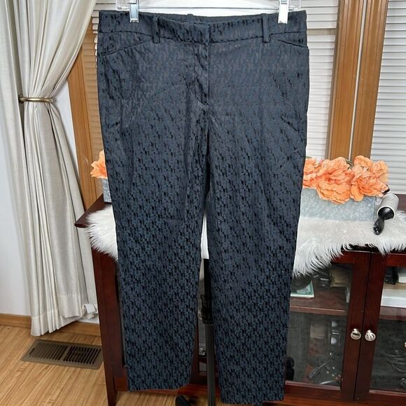 WHBM Slim Ankle Jacquard Pants Sz 2 - Picture 2 of 9